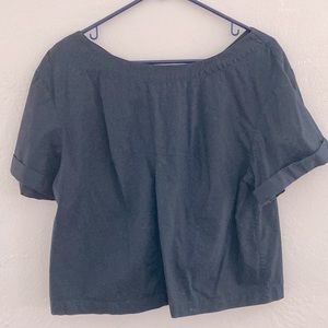 🖤 J. Crew black crop top